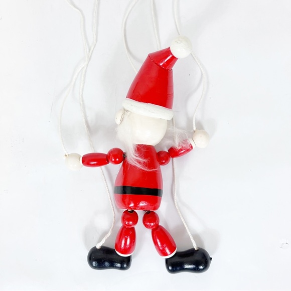 Vintage Midwest Imports Wooden Marionette Santa Claus - Picture 4 of 10